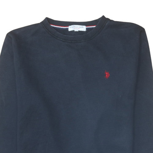 U.S. Polo Assn. Men's Black XL Crew Neck Cotton Blend Pullover Sweatshirt