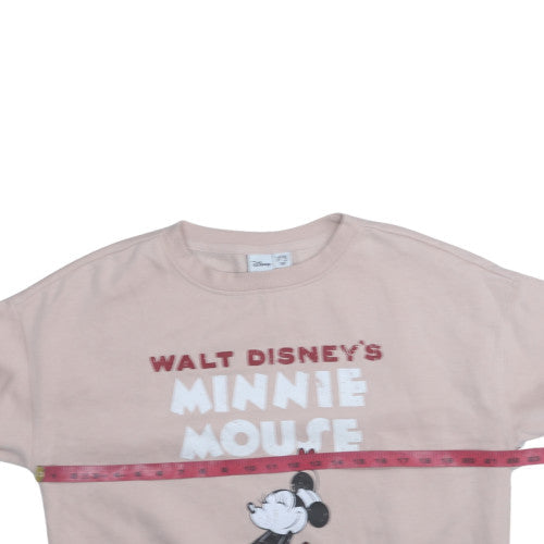 Disney Minnie Mouse Women's Beige Pullover Sweatshirt Size S