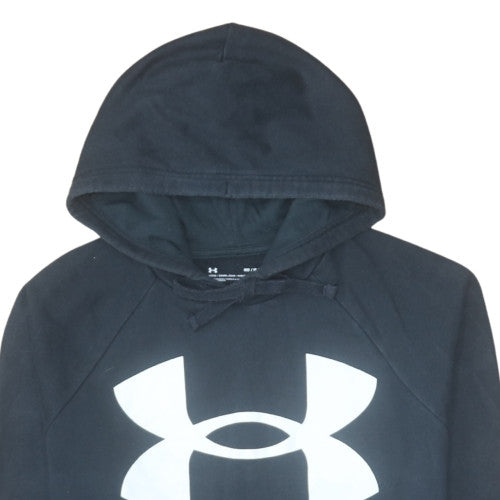 Under Armour Men’s Black Pullover Hoodie Medium Sports Fleece