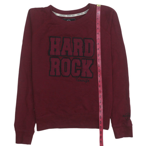 Hard Rock Cafe Men’s Red Crew Neck Pullover Sweatshirt Size L