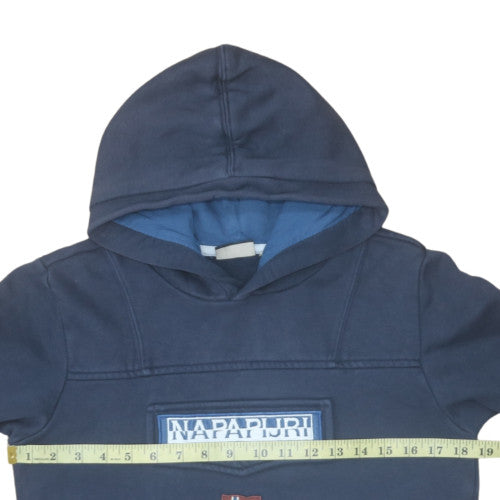 Napapijri Womens Blue Pullover Hoodie Cotton Size 12