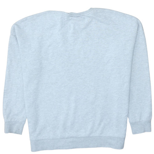 AC/DC Women's Grey Sequin Logo Pullover Sweatshirt UK 14