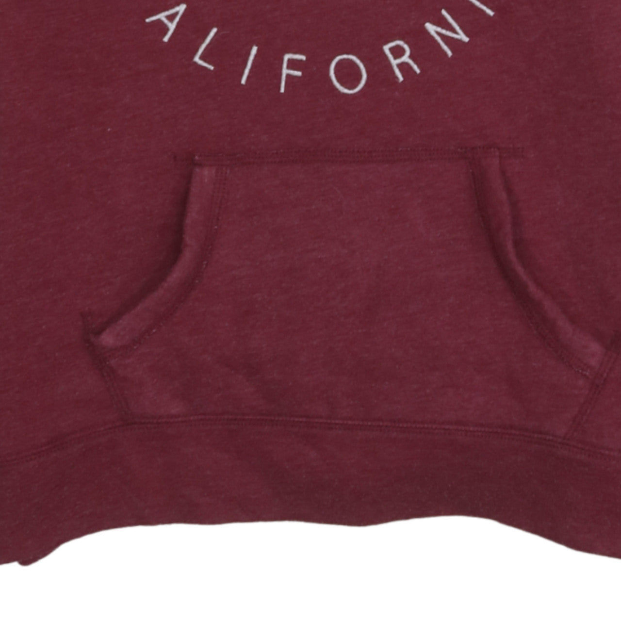 Hollister Womens Burgundy Pullover Hoodie XS Logo Print Casual