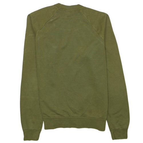 Nike Women’s Green Pullover Sweatshirt Small Cotton Blend Logo Crew
