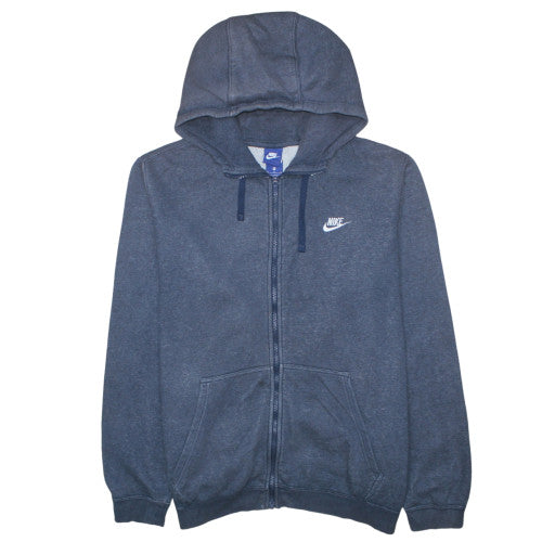 Nike Men's Blue Full Zip Hoodie XL Fleece Cotton Blend