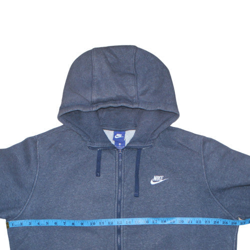 Nike Men's Blue Full Zip Hoodie XL Fleece Cotton Blend