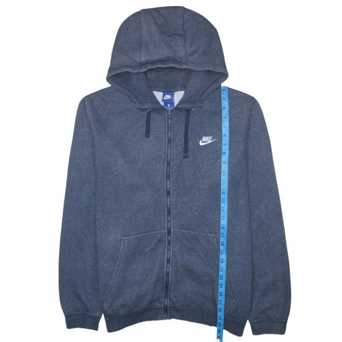 Nike Men's Blue Full Zip Hoodie XL Fleece Cotton Blend