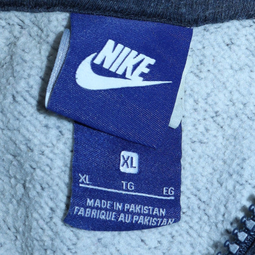 Nike Men's Blue Full Zip Hoodie XL Fleece Cotton Blend