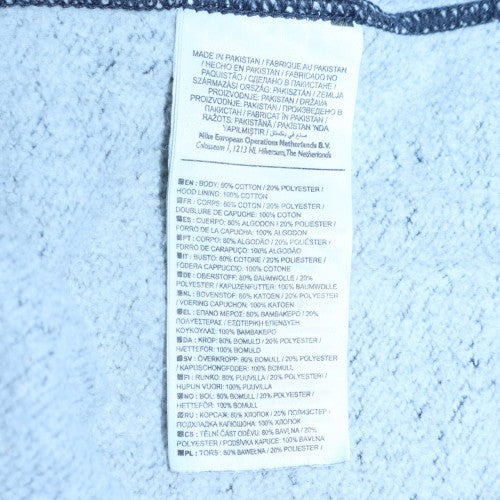 Nike Men's Blue Full Zip Hoodie XL Fleece Cotton Blend