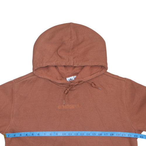 Adidas Women Brown Pullover Hoodie Size 10 Cotton Blend Casual