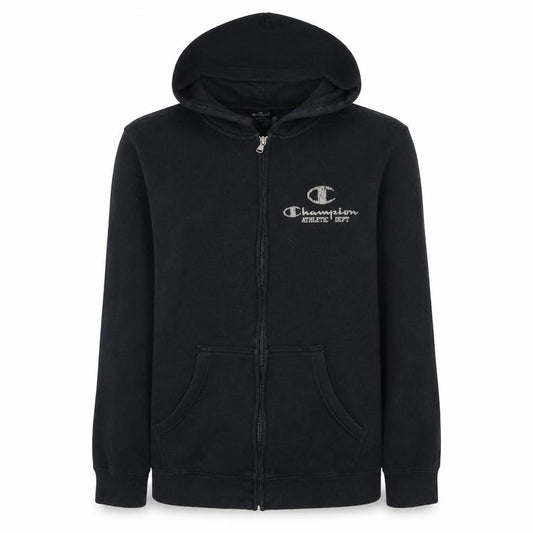 Champion Women Black Full Zip Hoodie Large Cotton Blend