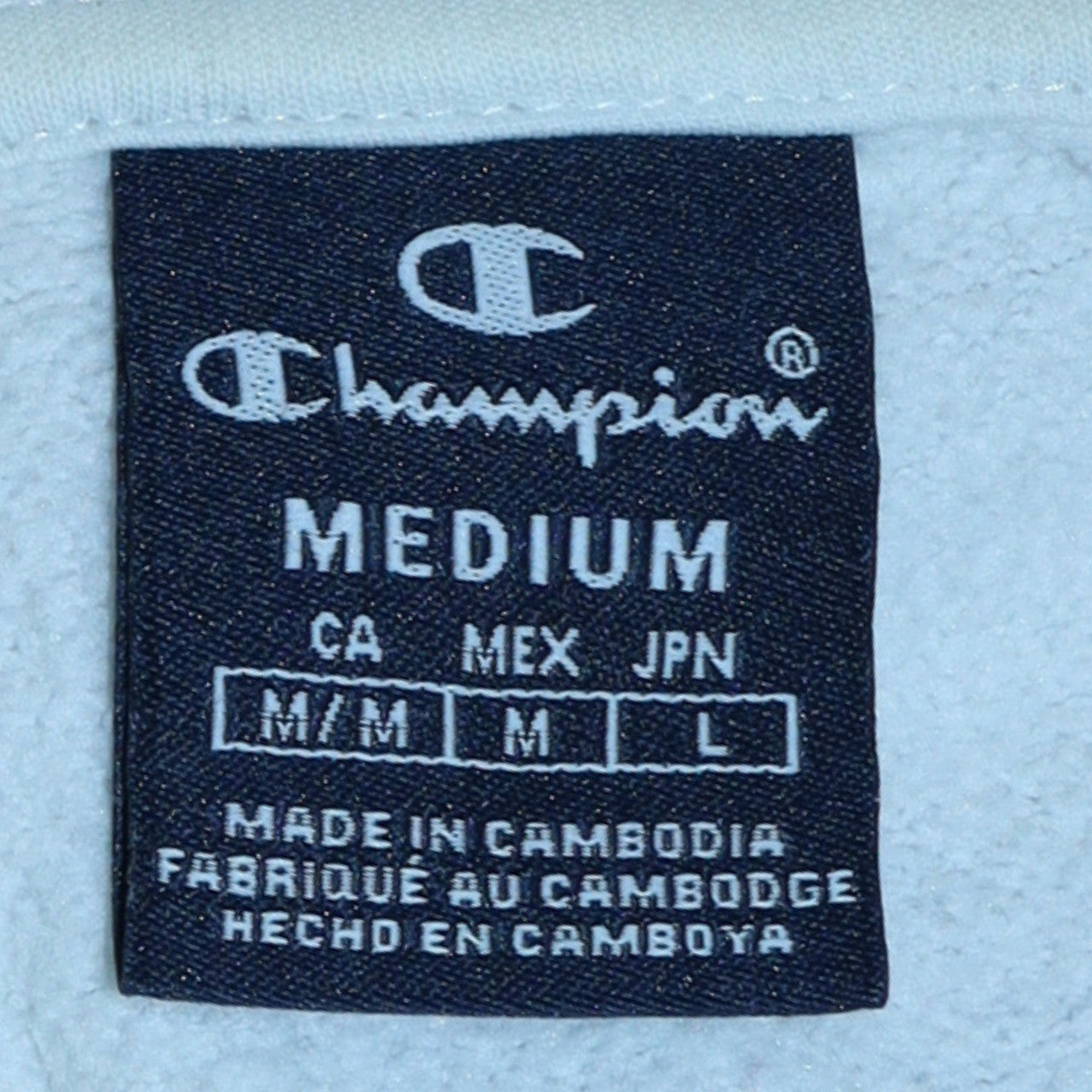 Champion Women's White Medium Pullover Hoodie with Logo Print