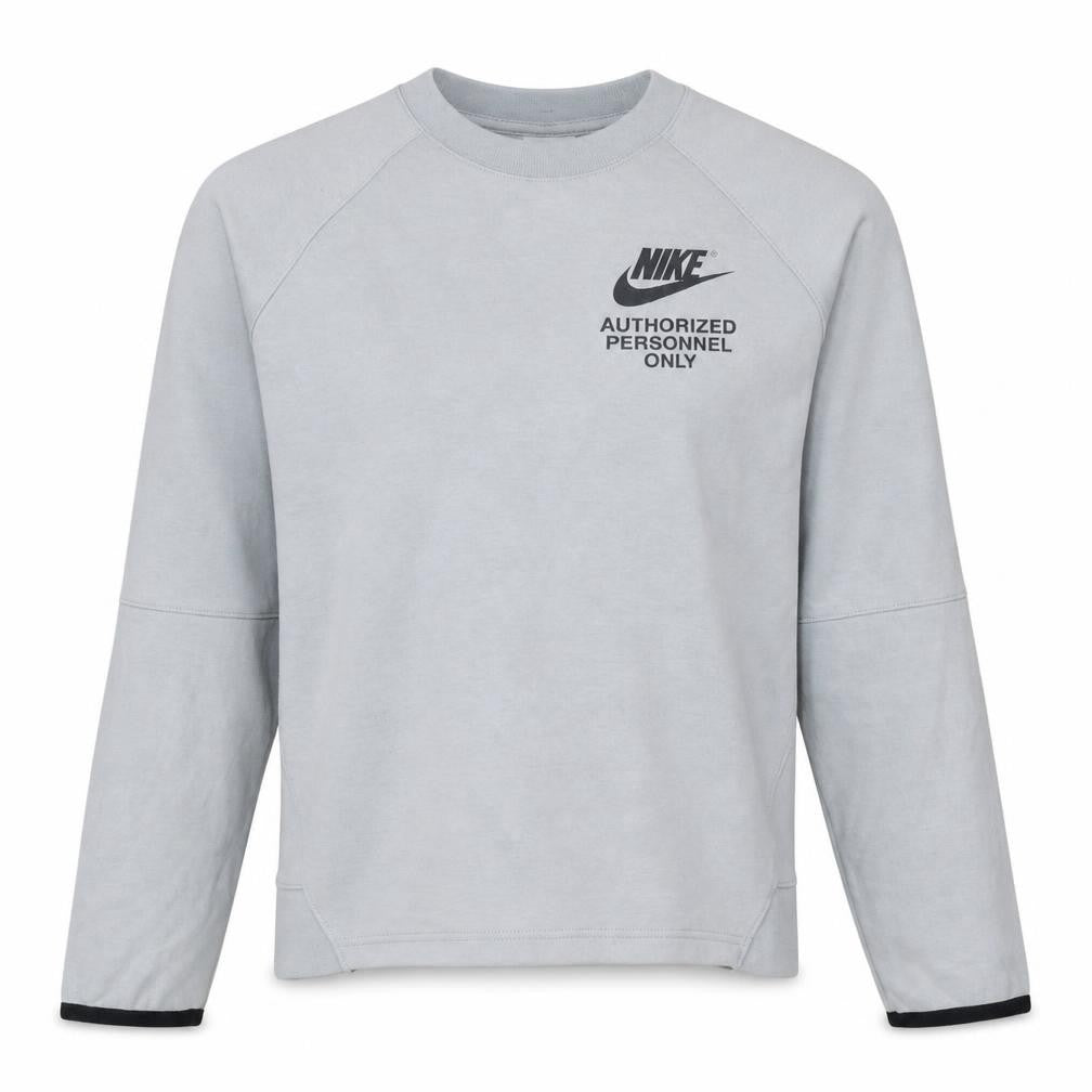 Nike Women's Grey 'Authorized Personnel Only' Logo Sweatshirt Size M
