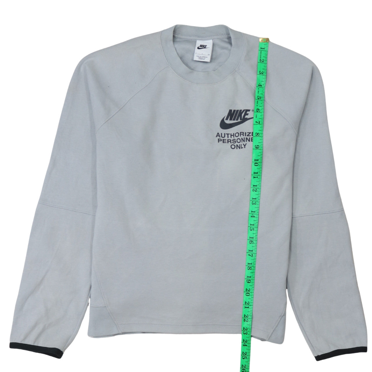 Nike Women's Grey 'Authorized Personnel Only' Logo Sweatshirt Size M