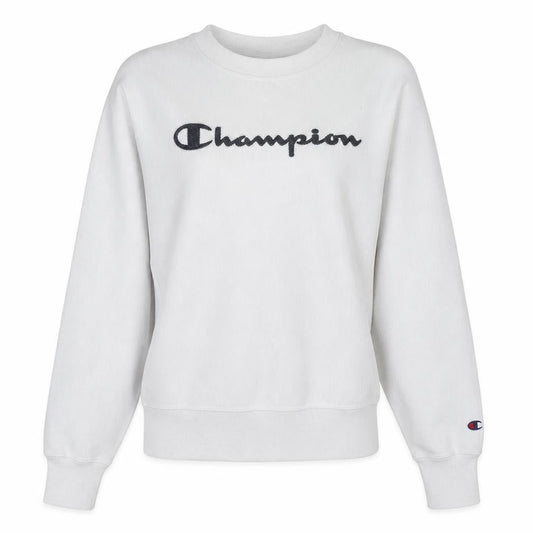 Champion Women's White Small Pullover Sweatshirt with Logo