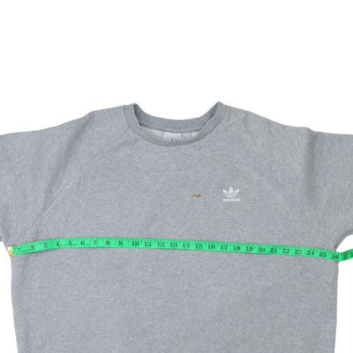 Adidas Mens Grey XL Crew Neck Pullover Sweatshirt