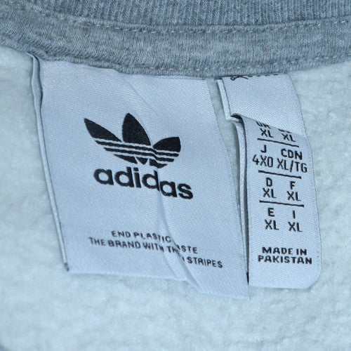 Adidas Mens Grey XL Crew Neck Pullover Sweatshirt