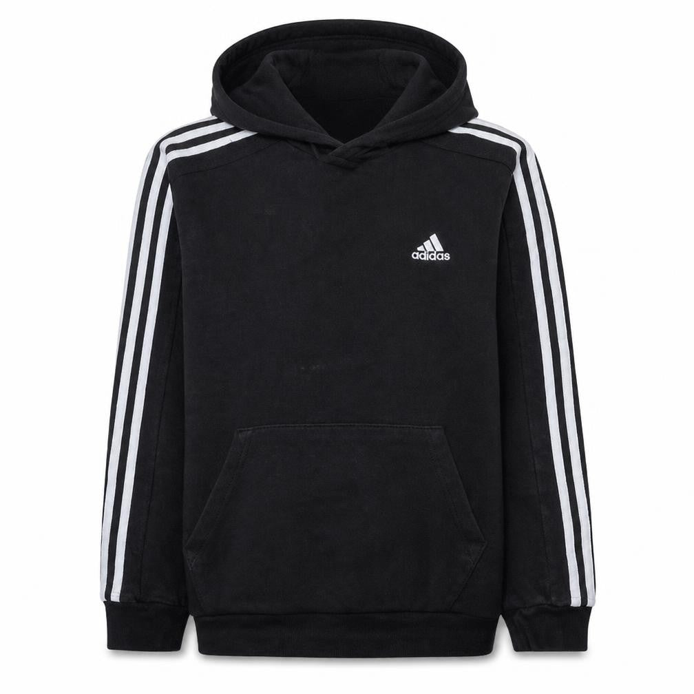 Adidas Men’s Black Pullover Hoodie M Sports Fleece Logo Athletic