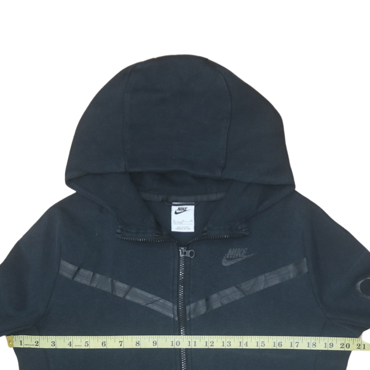 Nike Boys Black Full Zip Hoodie XL (158-170cm) Fleece Sweatshirt