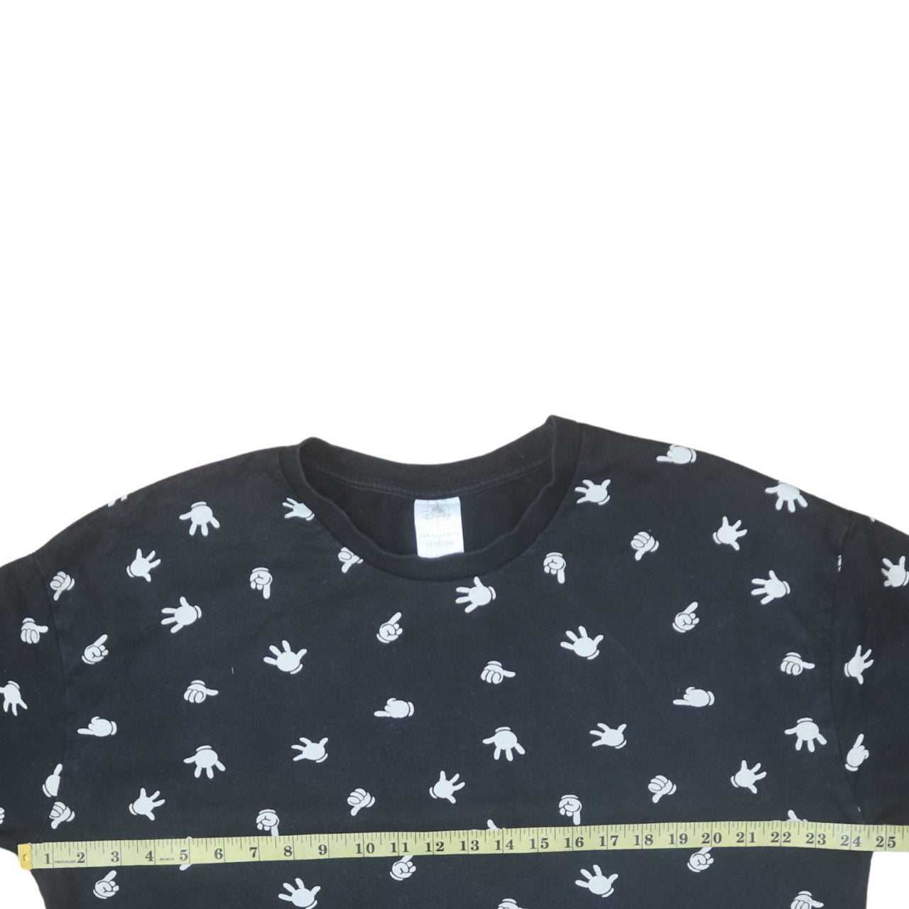 Disney Women Black Mickey Hands Crew Neck Sweatshirt Size 14