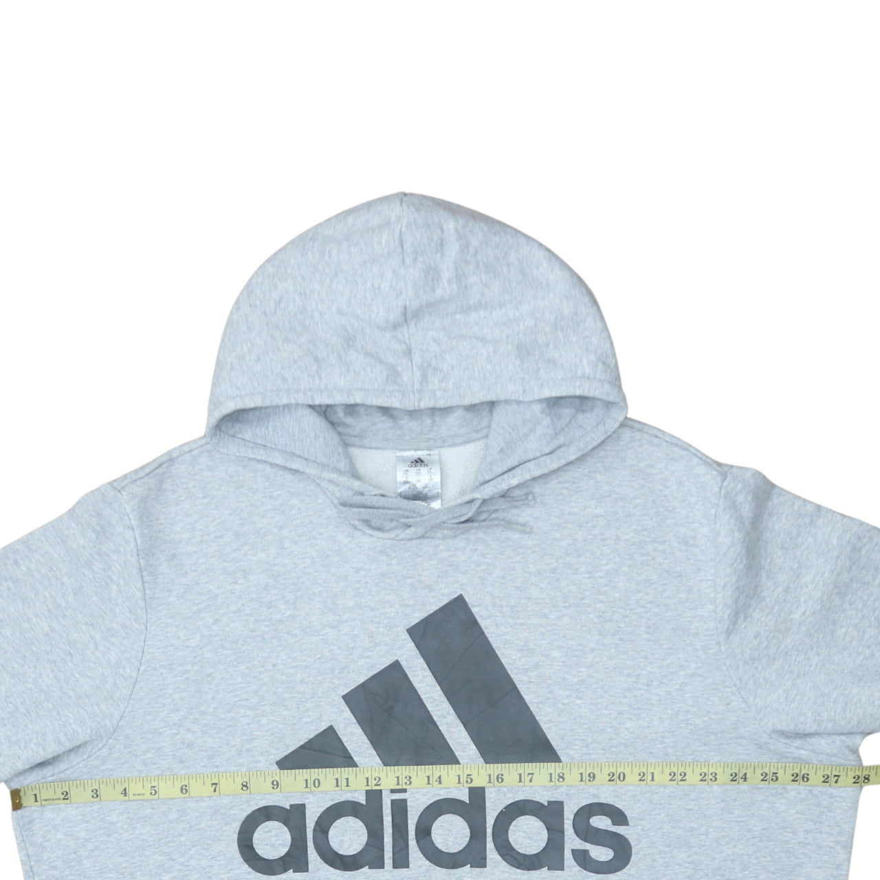 Adidas Mens Grey 2XL Pullover Hoodie Sweatshirt Logo Cotton Blend