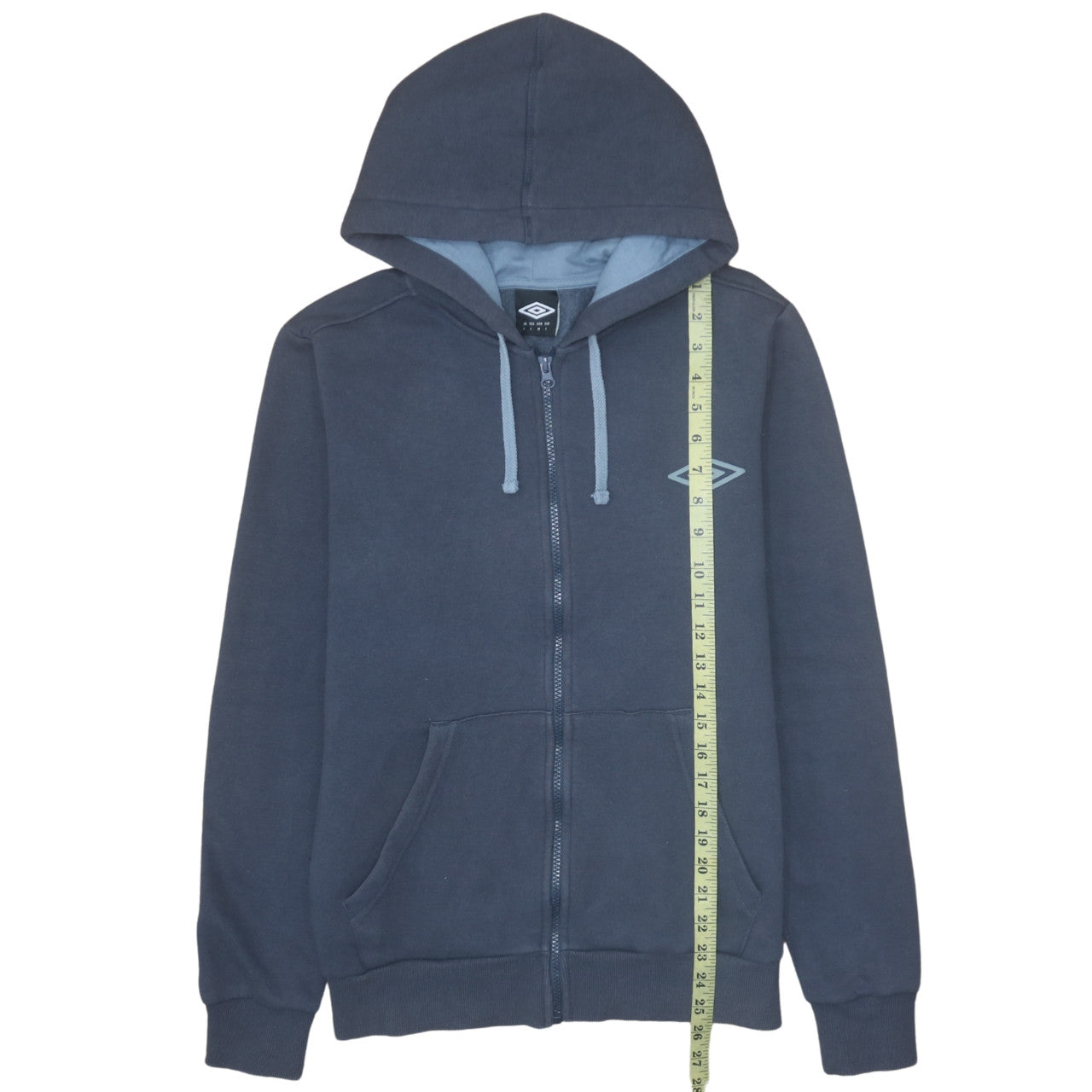 Umbro Men's Blue Full Zip Hoodie Size L Sportswear Hooded Sweatshirt