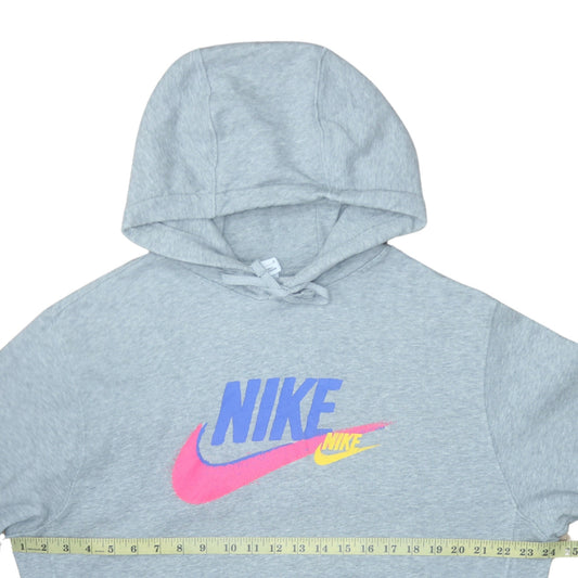 Nike Men's Grey Pullover Hoodie M Graphic Logo Sportswear