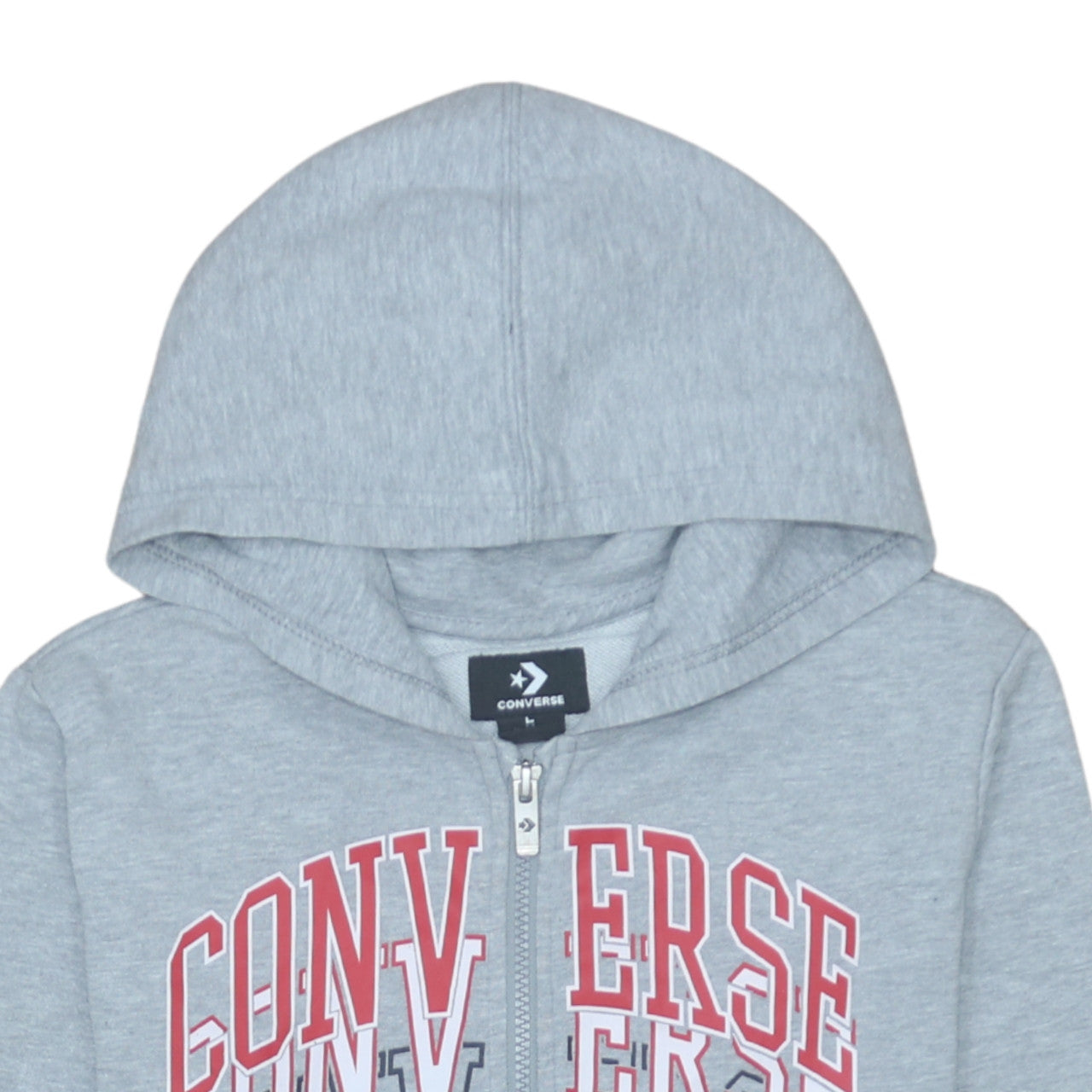 Converse Boys Grey Full Zip Logo Hoodie 12-13 Years