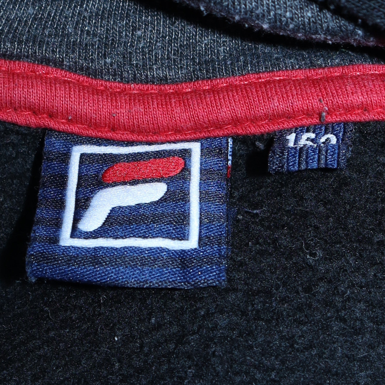 Fila Boys Black Colourblock Pullover Hoodie Size 14-15 Years