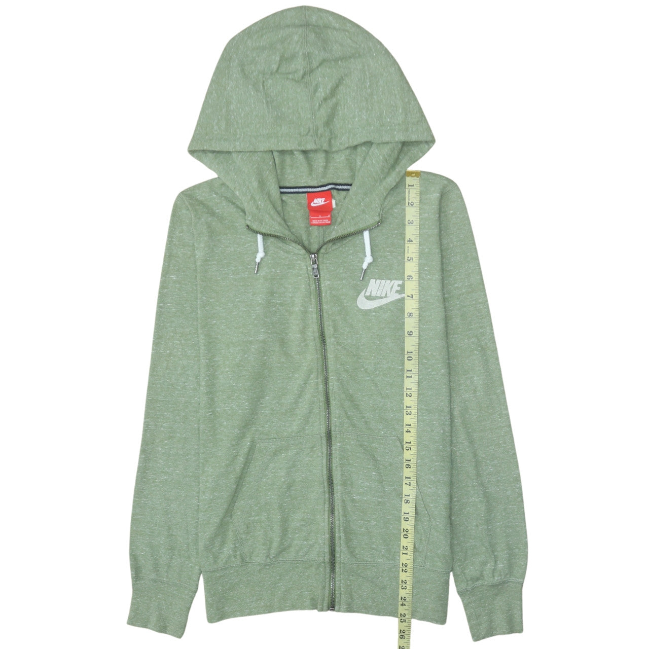 Nike Women’s Green Full Zip Hoodie Sweatshirt Size M Cotton Blend