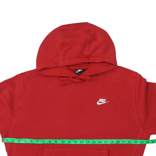 Nike Men's Red Pullover Hoodie M Regular Fit Sports Fleece Sweatshirt
