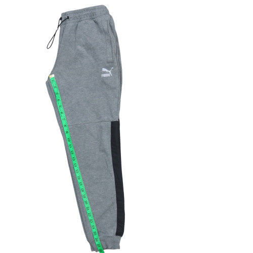 Puma Men's Grey Jogger Sweatpants Small Elastic Waist Cuffed