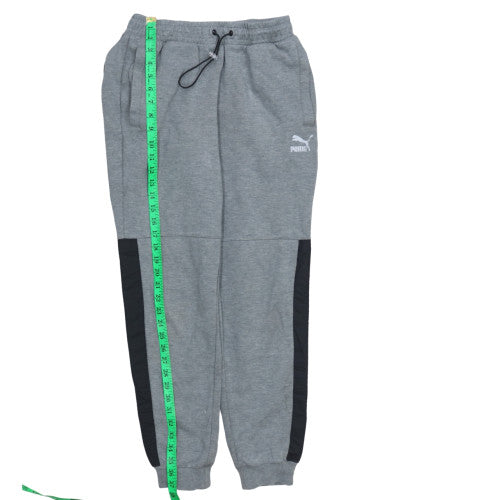 Puma Men's Grey Jogger Sweatpants Small Elastic Waist Cuffed