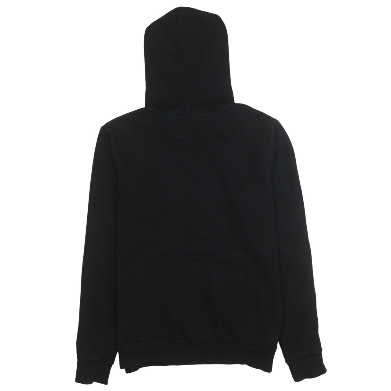 Puma Women's Black Pullover Hoodie UK 14 Logo Print Cotton Blend
