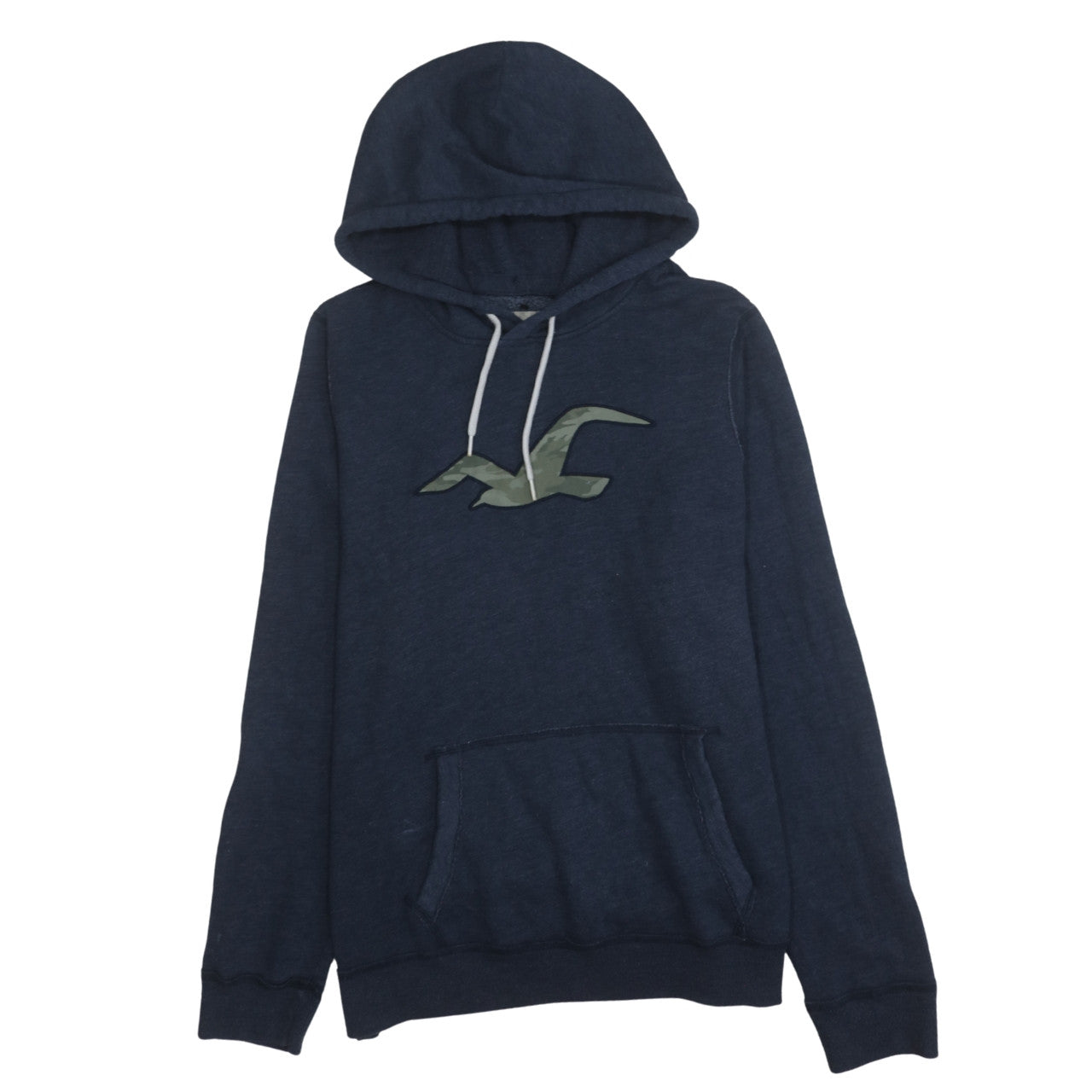 Hollister Men’s Blue Pullover Hoodie XL Fleece Logo Sweatshirt