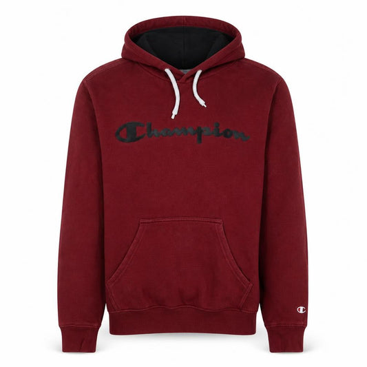 Champion Men's Red Pullover Hoodie Size S Logo Fleece Sweatshirt