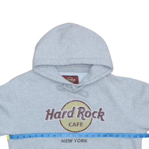 Hard Rock Cafe Women's Grey Pullover Hoodie Large Cotton Blend