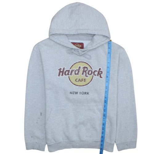Hard Rock Cafe Women's Grey Pullover Hoodie Large Cotton Blend