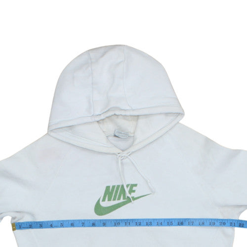 Nike Women White XL Pullover Hoodie with Green Logo