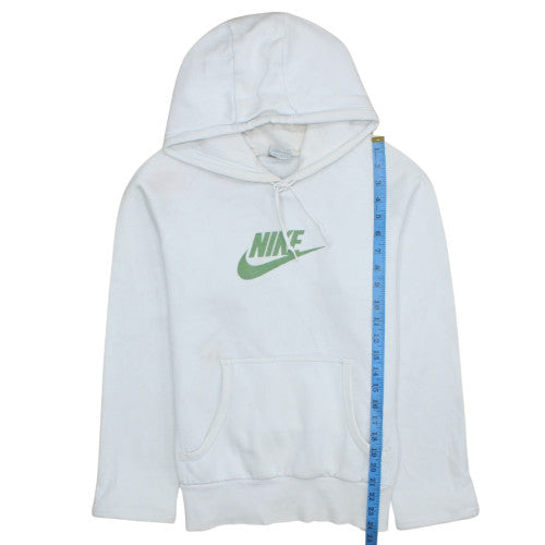 Nike Women White XL Pullover Hoodie with Green Logo