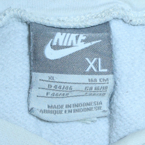 Nike Women White XL Pullover Hoodie with Green Logo