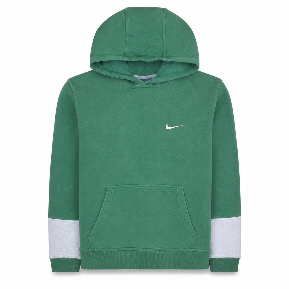 Nike Mens Green Pullover Hoodie L Logo Fleece Sportswear Sweatshirt