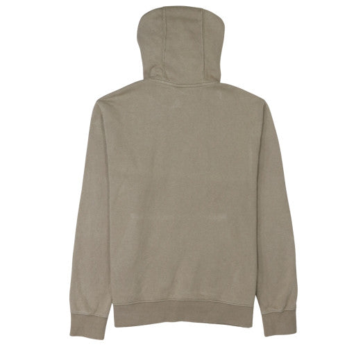Nike Men Beige Pullover Hoodie M Fleece Logo Sweatshirt Regular Fit