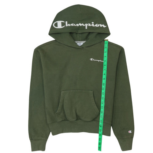 Champion Women’s Green Pullover Hoodie Medium Cotton Blend
