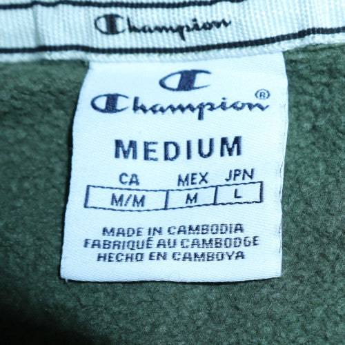 Champion Women’s Green Pullover Hoodie Medium Cotton Blend