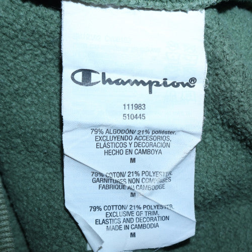 Champion Women’s Green Pullover Hoodie Medium Cotton Blend