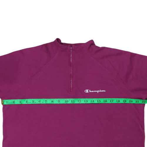Champion Women's Purple 1/2 Zip Pullover Sweatshirt Size L