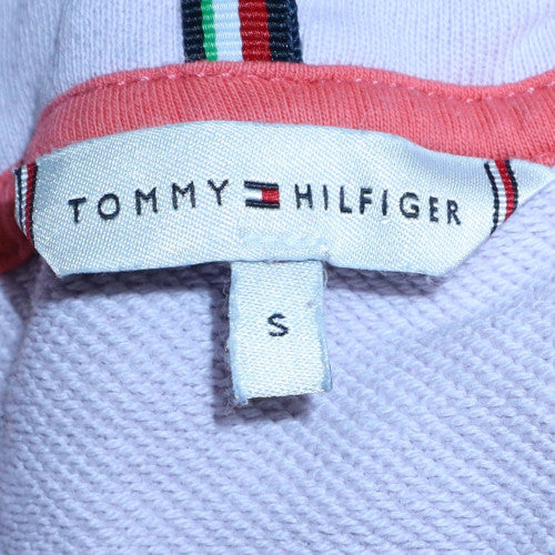 Tommy Hilfiger Women's White Small Pullover Hoodie with Logo Design