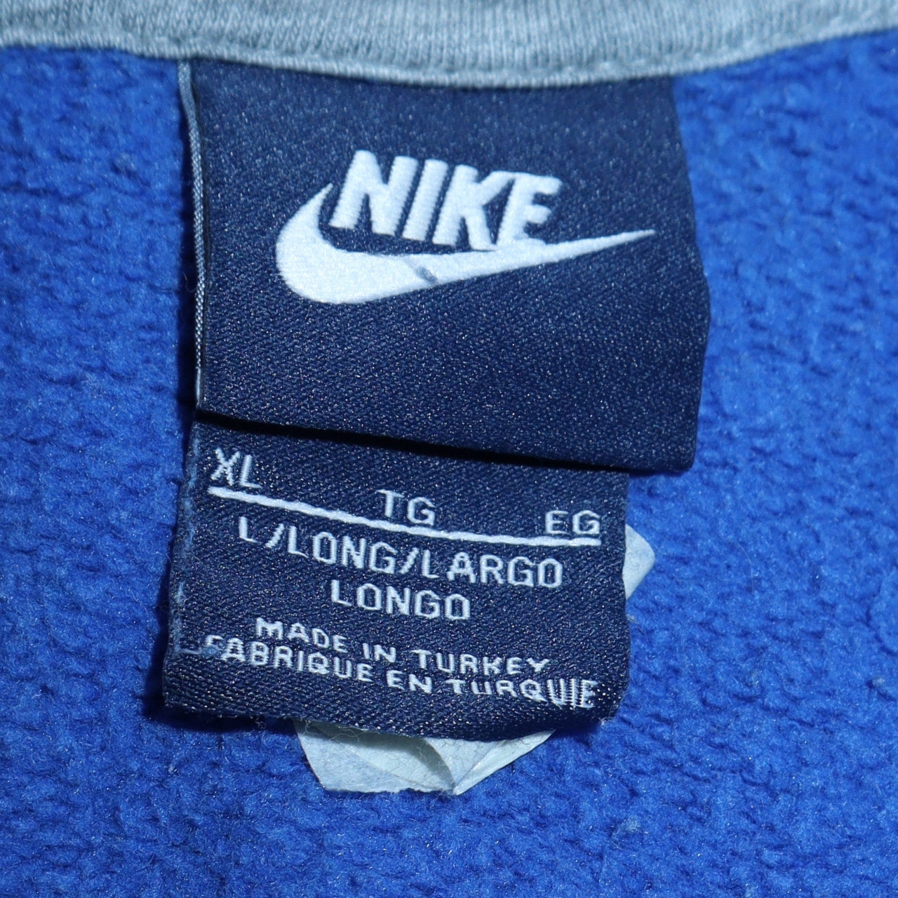 Nike Men's Blue Full Zip Hoodie XL Fleece Sweatshirt Sportswear