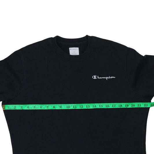 Champion Men's Black Crew Neck Pullover Sweatshirt Size M